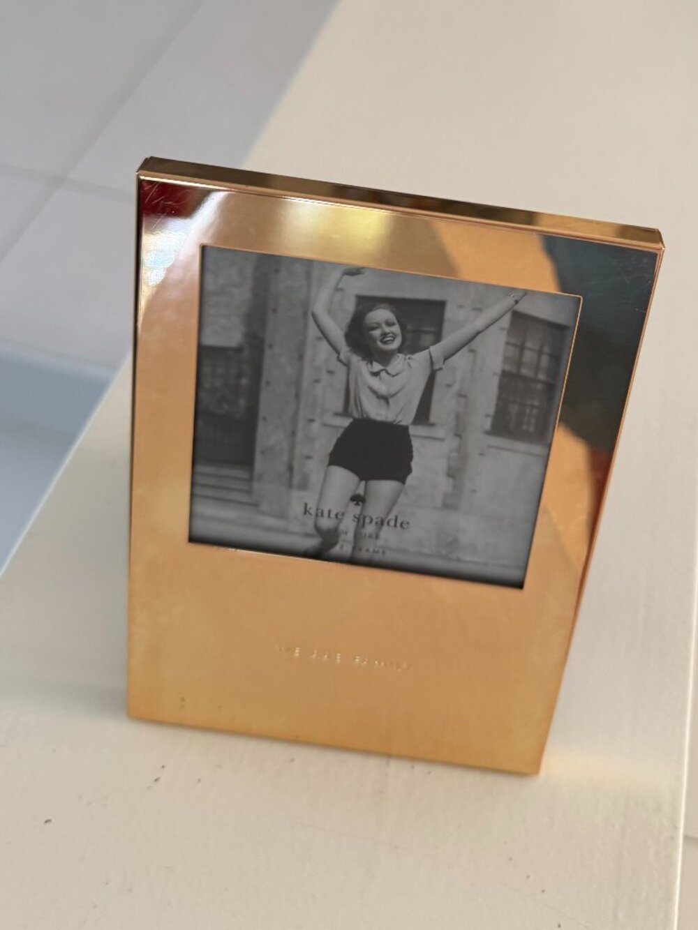 Kate Spade New York Lenox "WE ARE FAMILY" 4.5"x6.5" Gold Picture Frame, NWOT